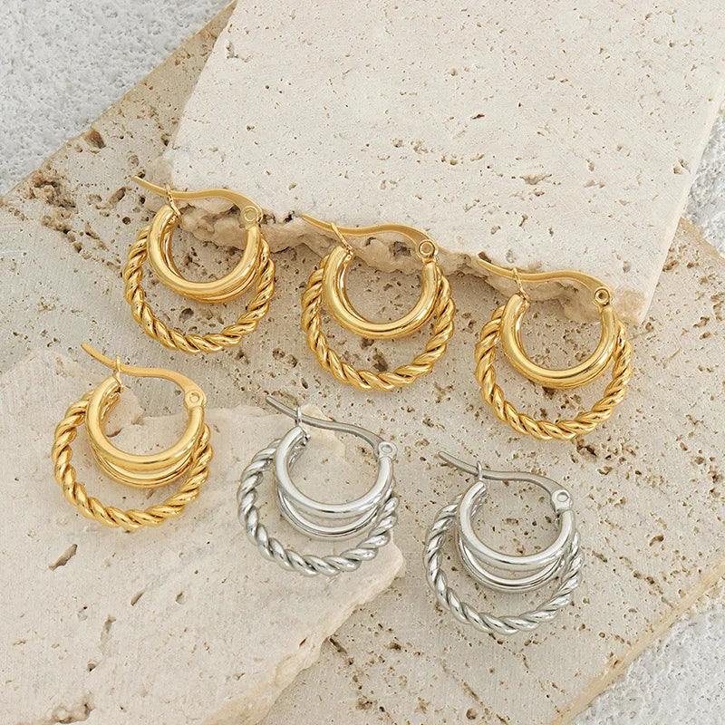 Ivy Double Loop Earrings