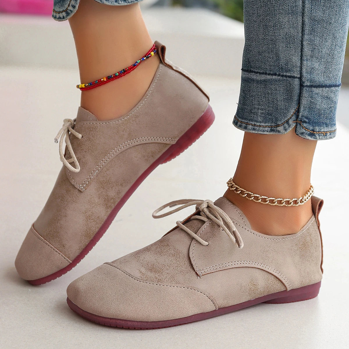 Liana Lace-Up Flats