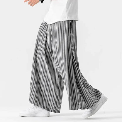 Cipher Stripe Wide-Leg