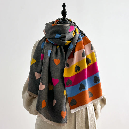 Amour Heart Print Scarf