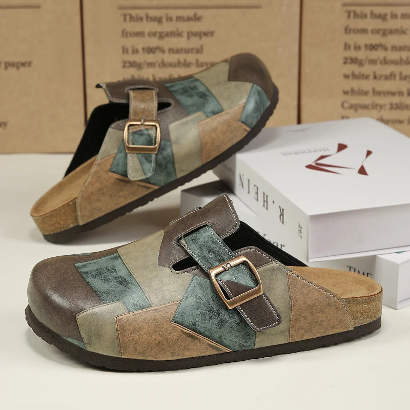 James Artisan Patchwork Clogs