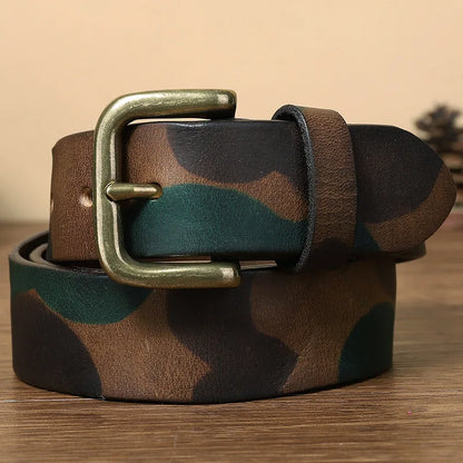 Flint Camo Leather Belt