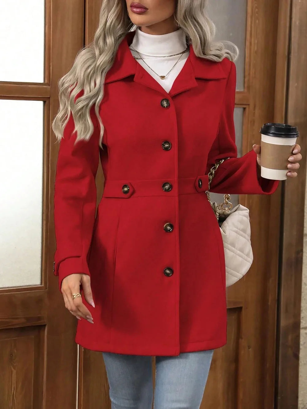 Charlotte Buttoned Trench Coat