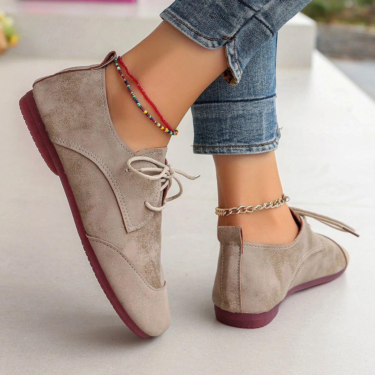 Liana Lace-Up Flats