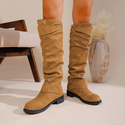 Blair Buckled Suede Boots