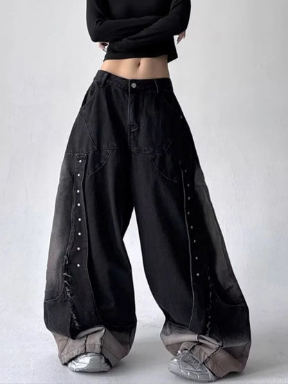 Raven Stud Barrel Jeans