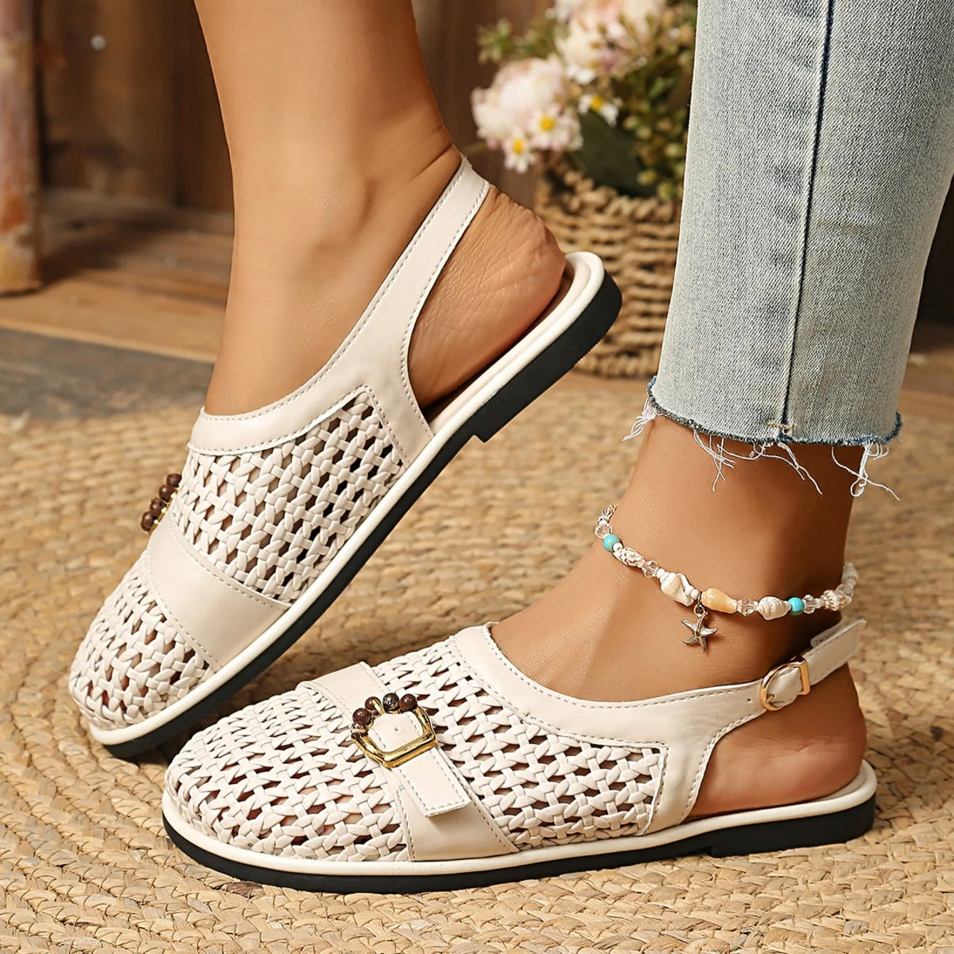 Noémie Woven Sandals