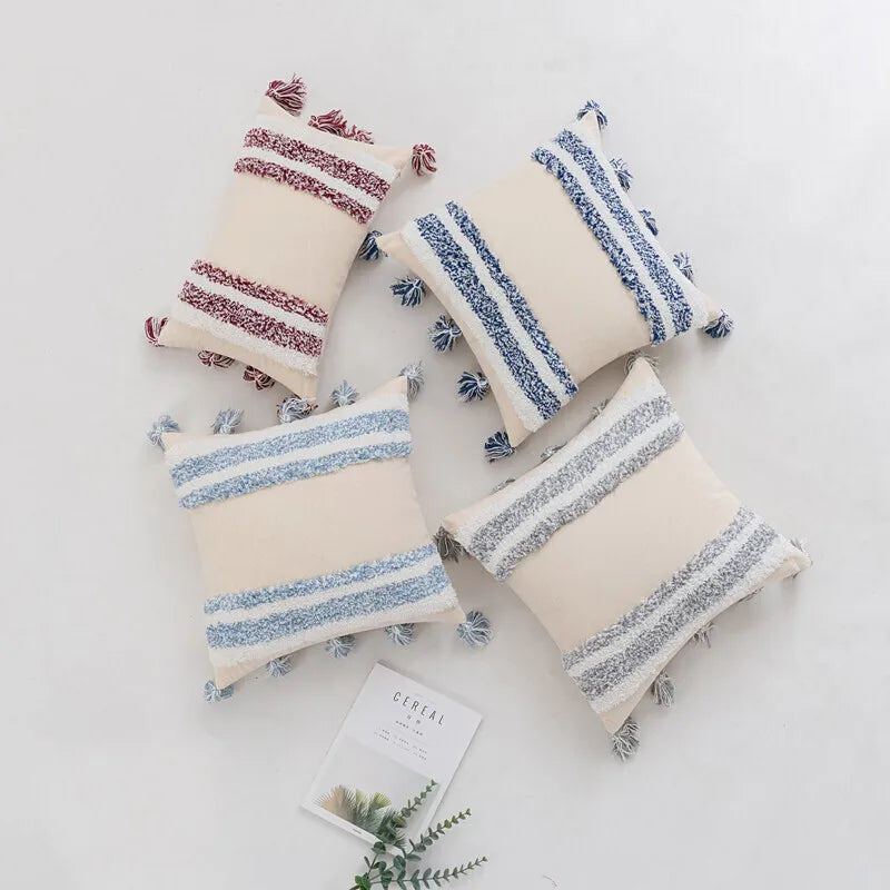 Kaia Boho Fringe Pillow Cover