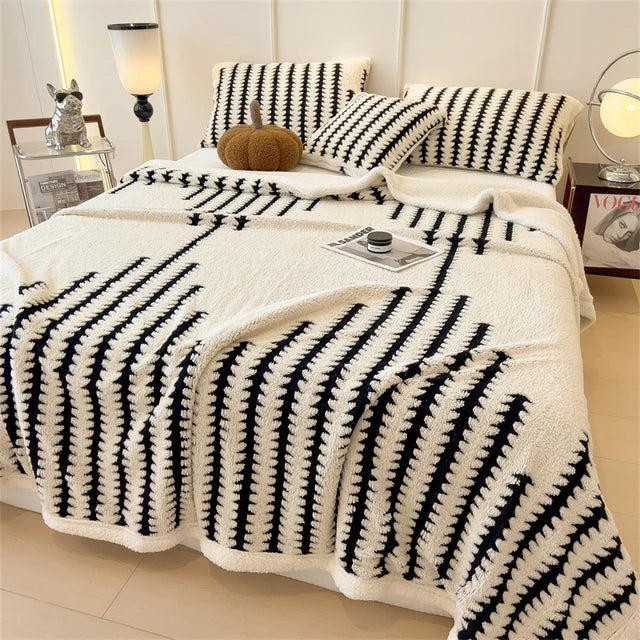 Haven Plush Striped Blanket