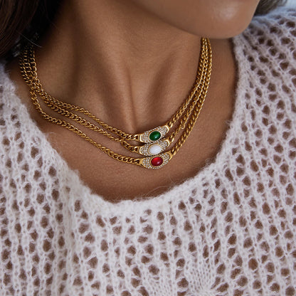 Dahlia Rhinestone Necklace