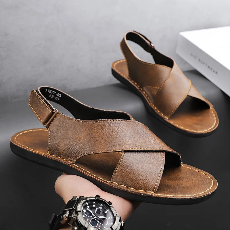 Cesare Leather Sandals
