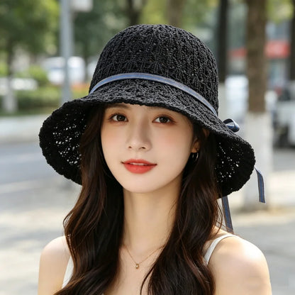 Capri Denim Ribbon Hat