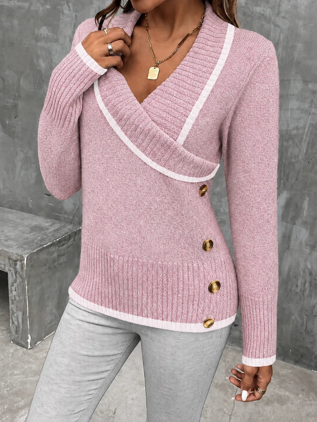 Noémie Wrap Knit Sweater