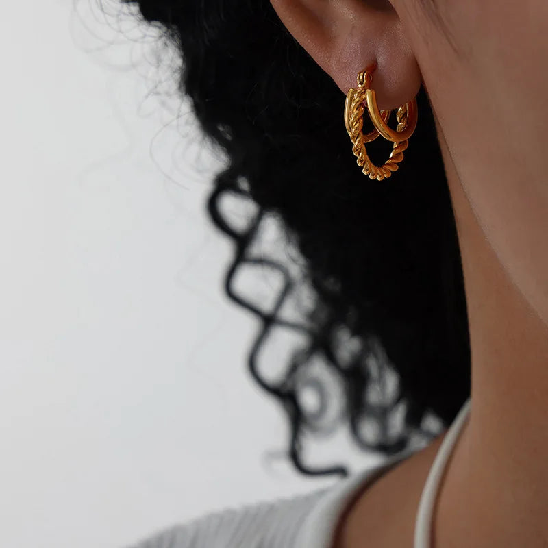 Ivy Double Loop Earrings