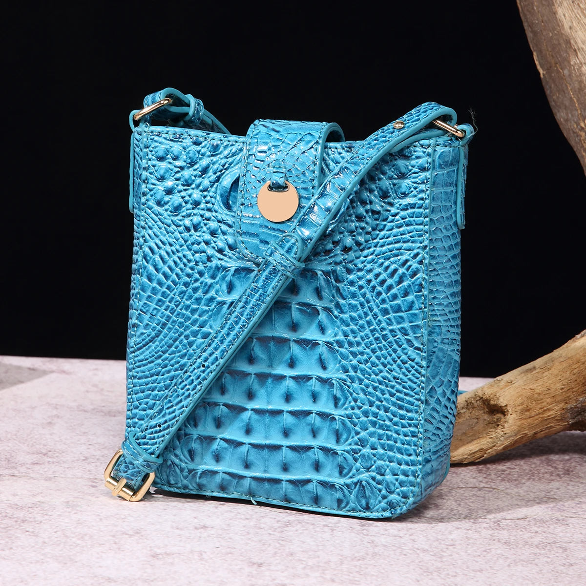 Virelle Croc Crossbody