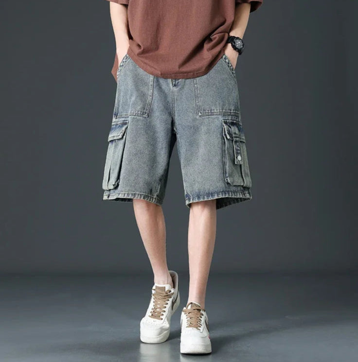 Dustin Denim Cargo Shorts