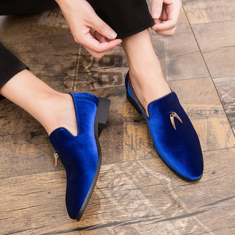 Crest Velvet Loafers