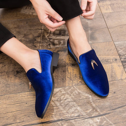 Crest Velvet Loafers