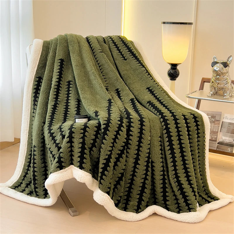 Haven Plush Striped Blanket