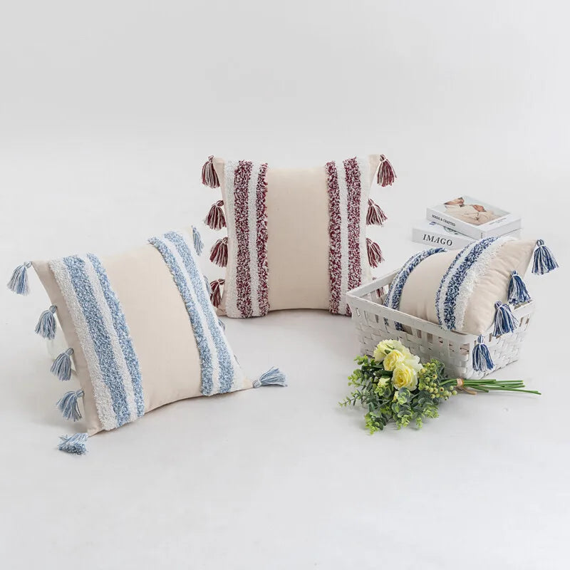 Kaia Boho Fringe Pillow Cover
