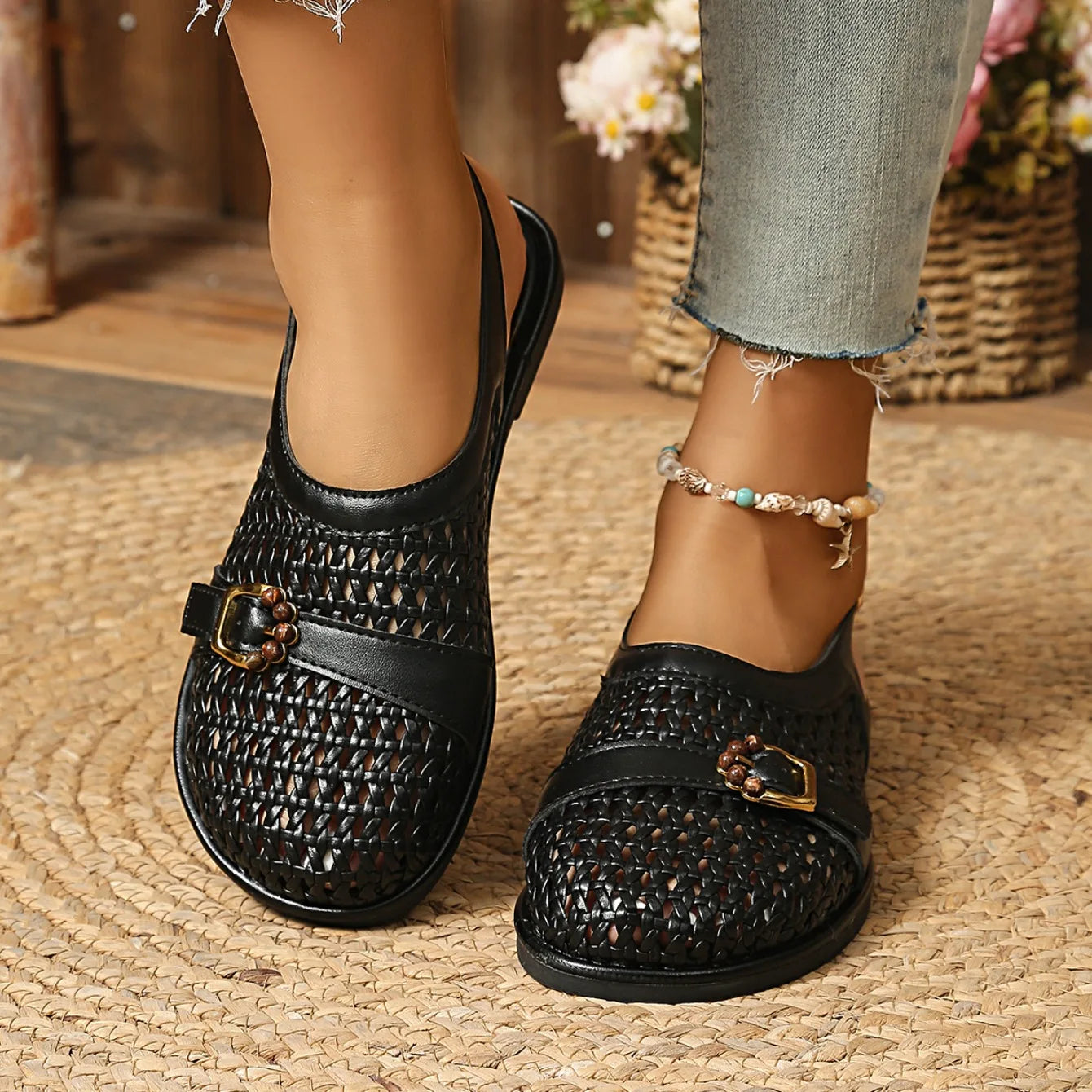 Noémie Woven Sandals