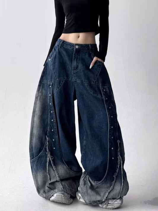 Raven Stud Barrel Jeans