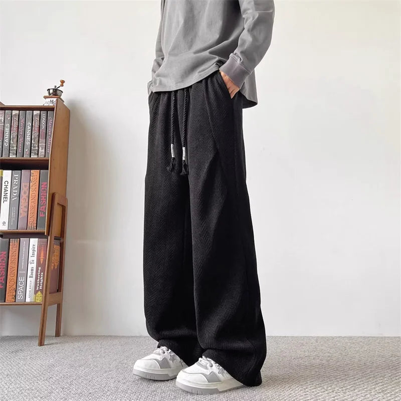 Callan Herringbone Wide-Leg Pants