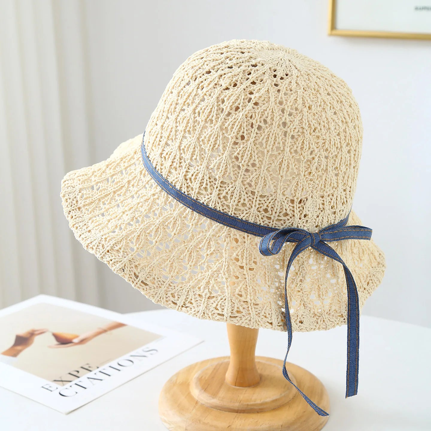 Capri Denim Ribbon Hat