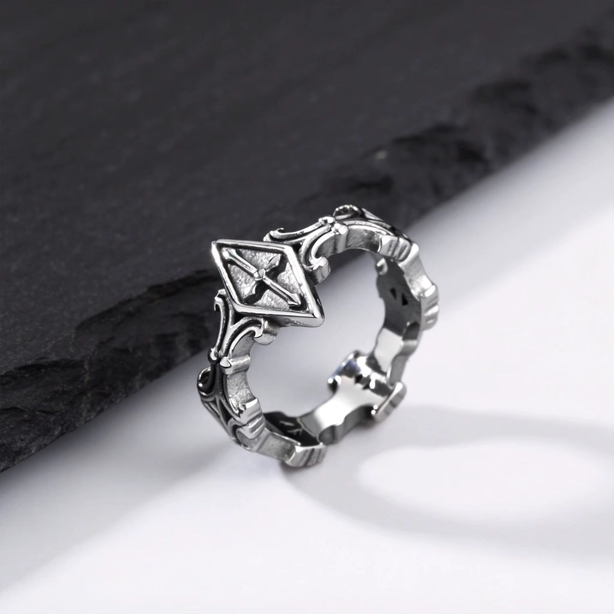 Raven Cross Ring