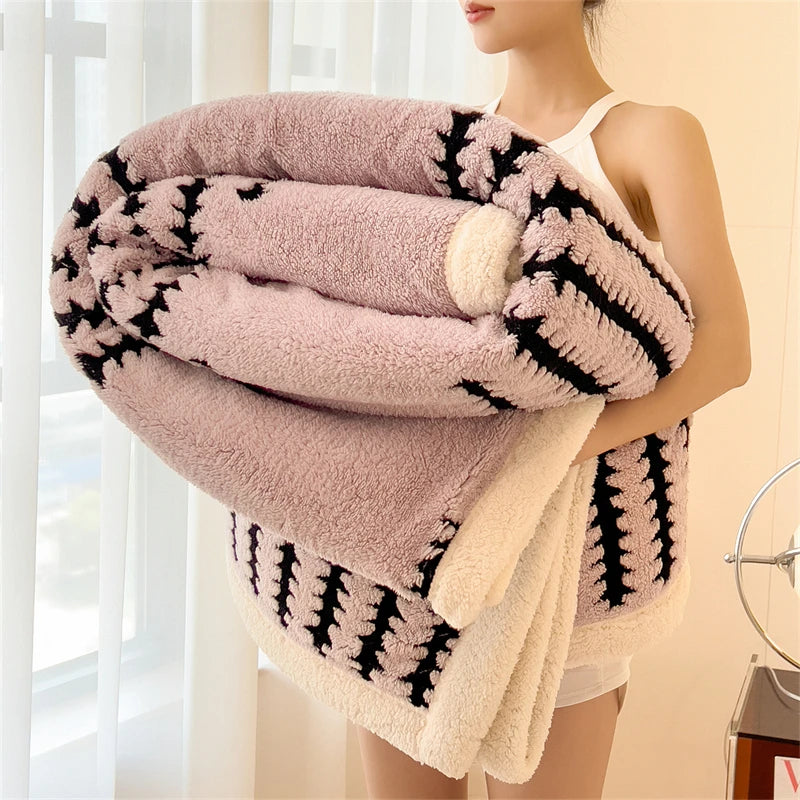 Haven Plush Striped Blanket