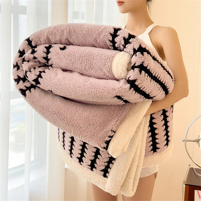 Haven Plush Striped Blanket