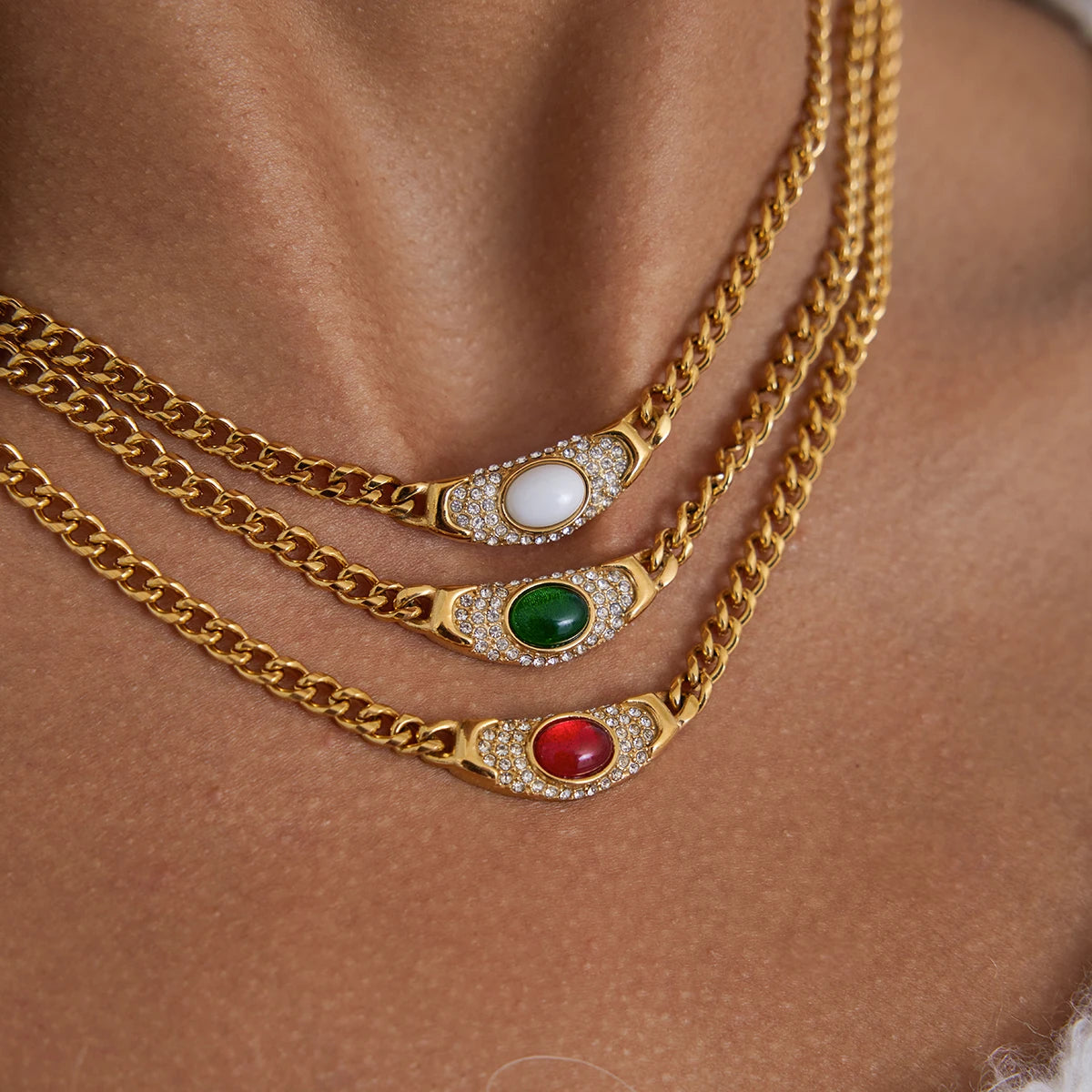 Dahlia Rhinestone Necklace