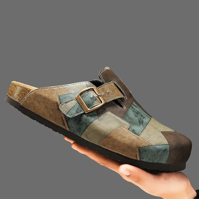 James Artisan Patchwork Clogs