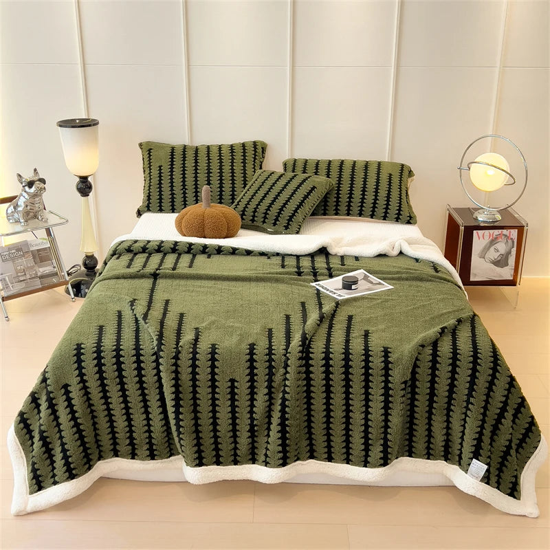Haven Plush Striped Blanket