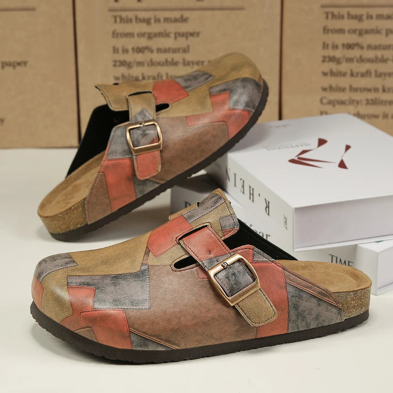 James Artisan Patchwork Clogs