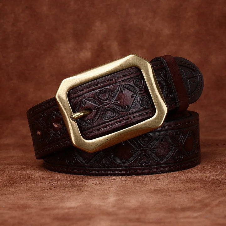 Kerrick Embossed Leather Belt