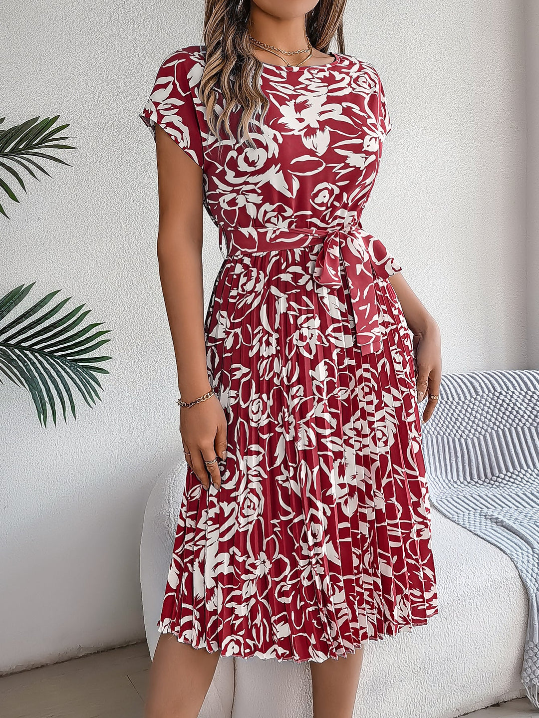 Amelia Garden Pleated Dress