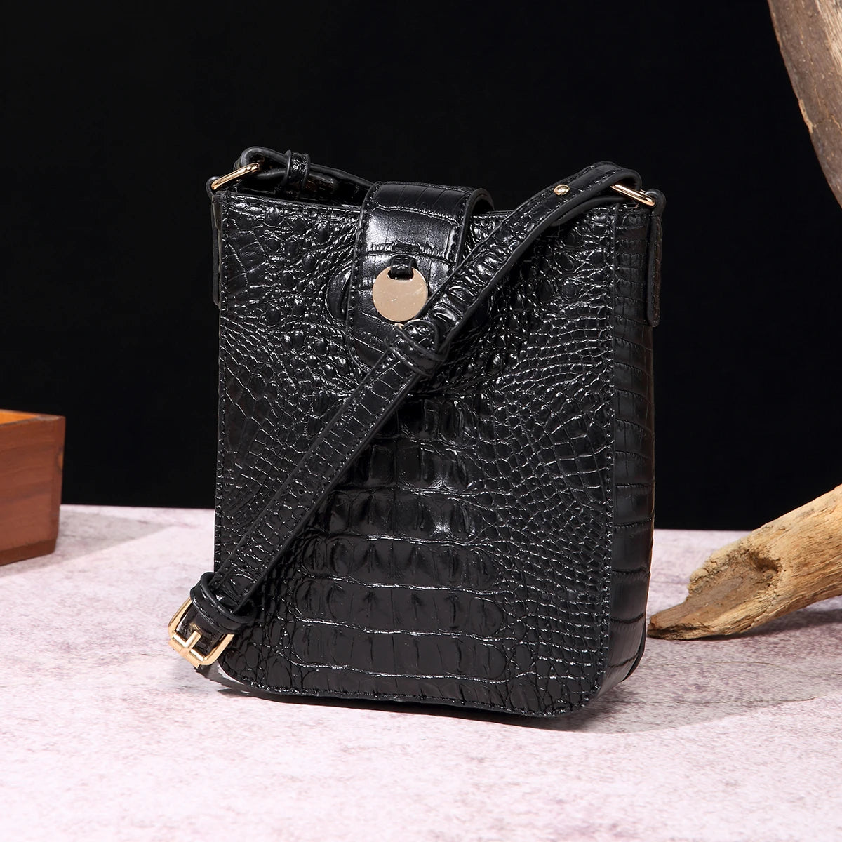 Virelle Croc Crossbody