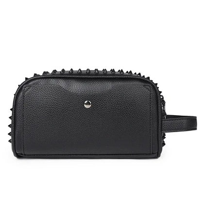 Knox Spiked Leather Clutch
