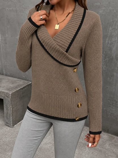 Noémie Wrap Knit Sweater