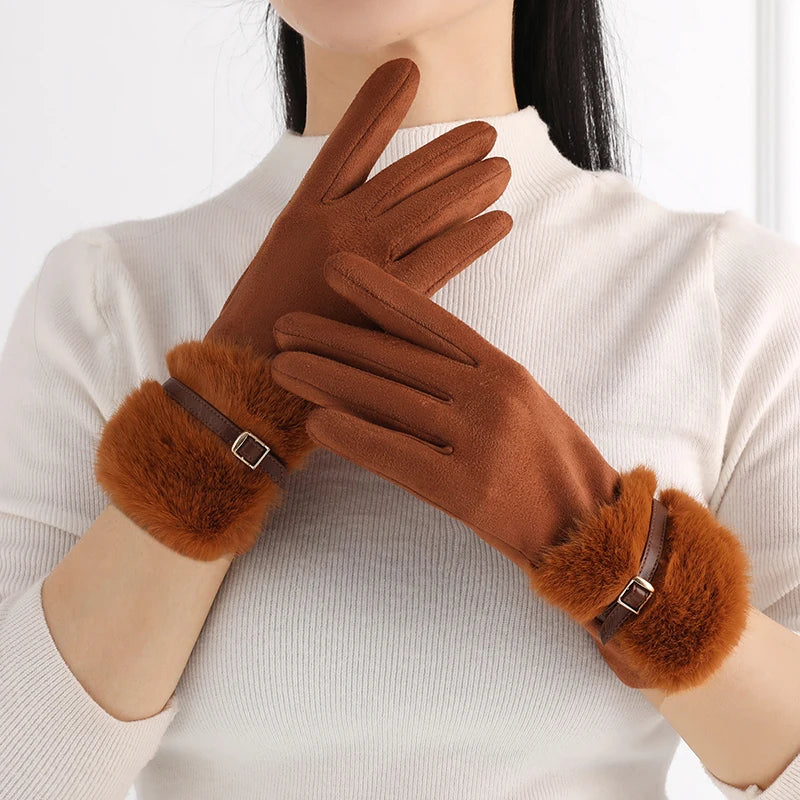 Esmé Fur Accent Gloves