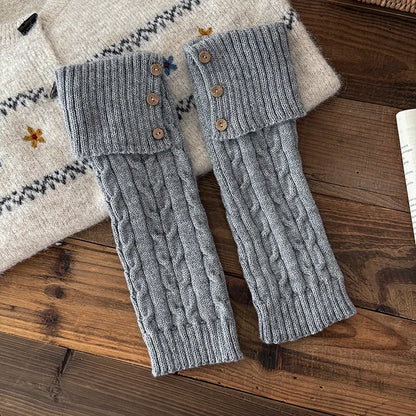 Sylvie Button Knit Leg Warmers