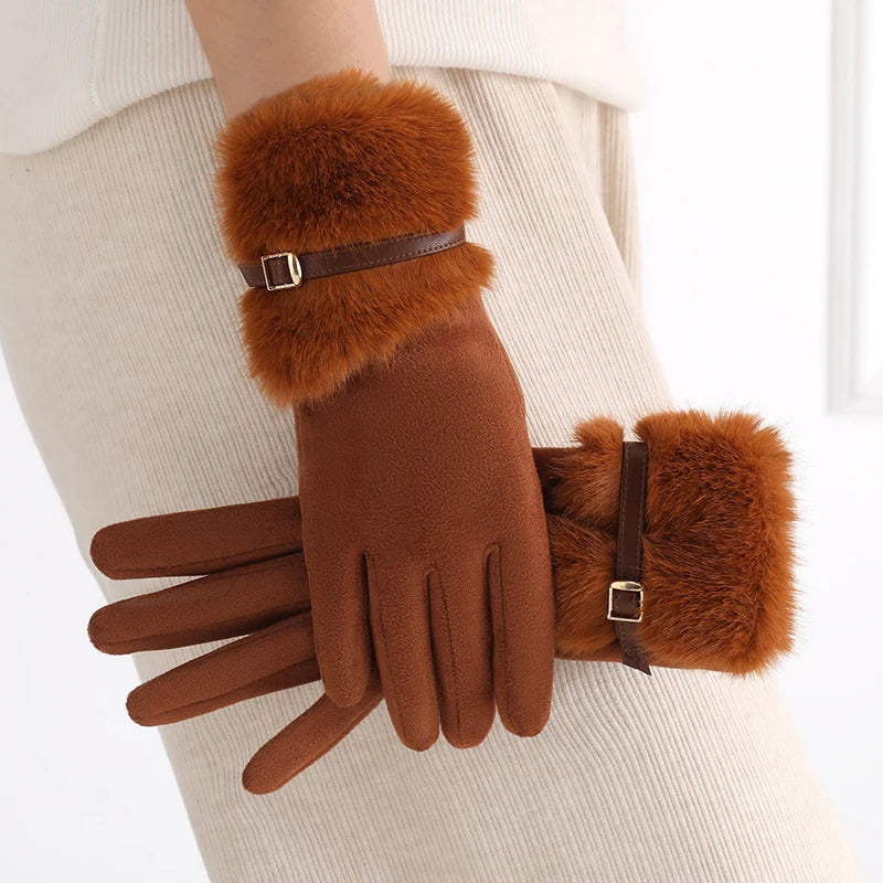 Esmé Fur Accent Gloves