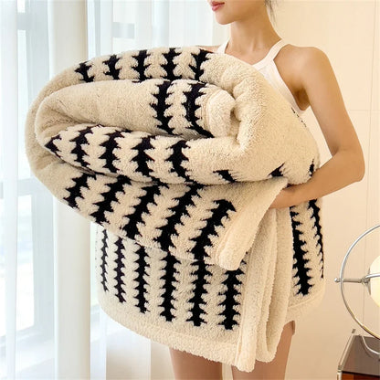 Haven Plush Striped Blanket