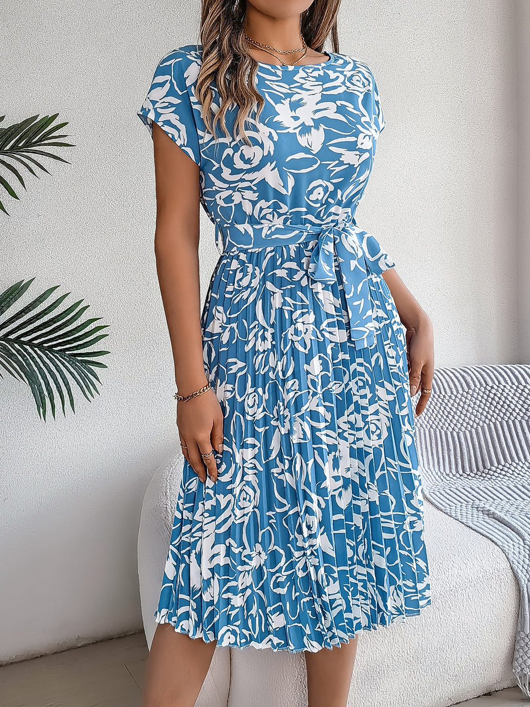Amelia Garden Pleated Dress