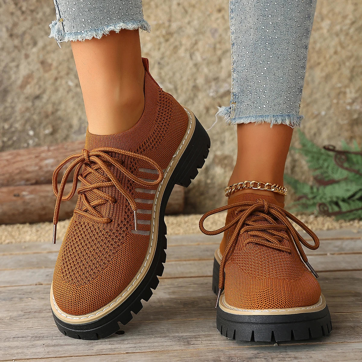 Lena Knit Platform Sneakers
