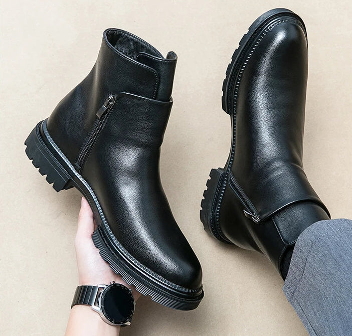 Knox Leather Zip Boot