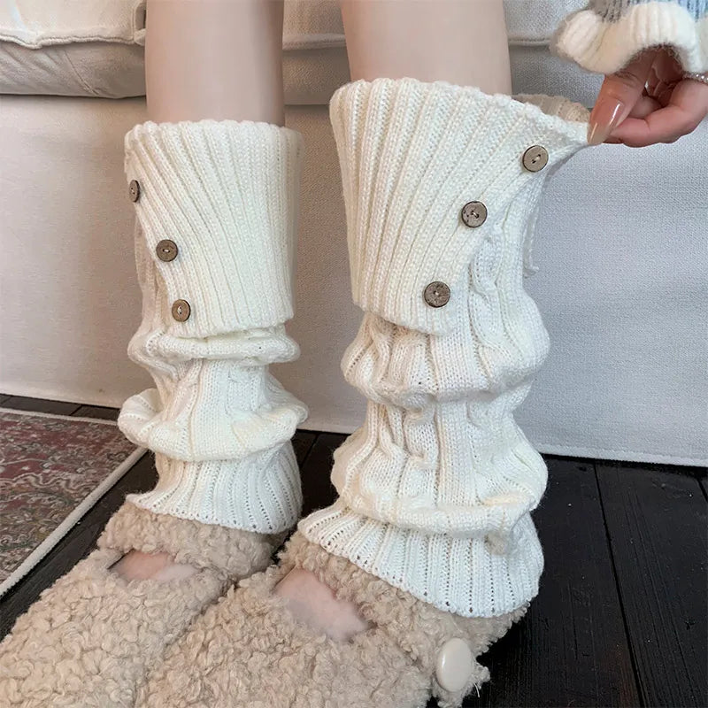 Sylvie Button Knit Leg Warmers