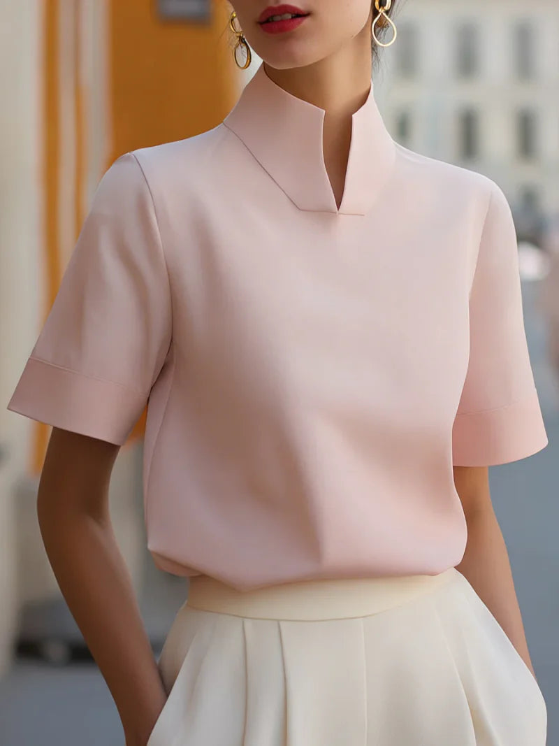 Camille Stand Collar Blouse