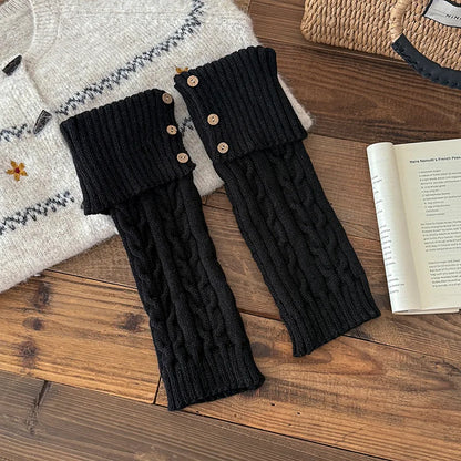 Sylvie Button Knit Leg Warmers